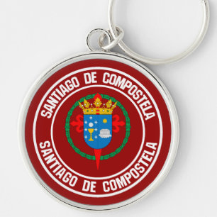 Santiago de Compostela Runde Emblem Schlüsselanhänger