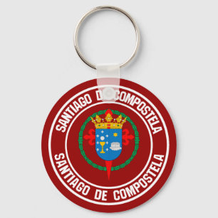 Santiago de Compostela Runde Emblem Schlüsselanhänger