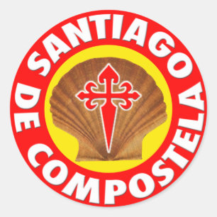 Santiago de Compostela Runder Aufkleber