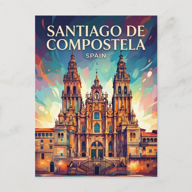 Santiago de Compostela Spanien Postkarte (Vorderseite)