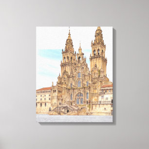 Santiago de Compostela. Western façade. Spanien Leinwanddruck