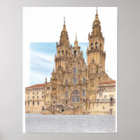 Santiago de Compostela. Western-Fassade. Spanien