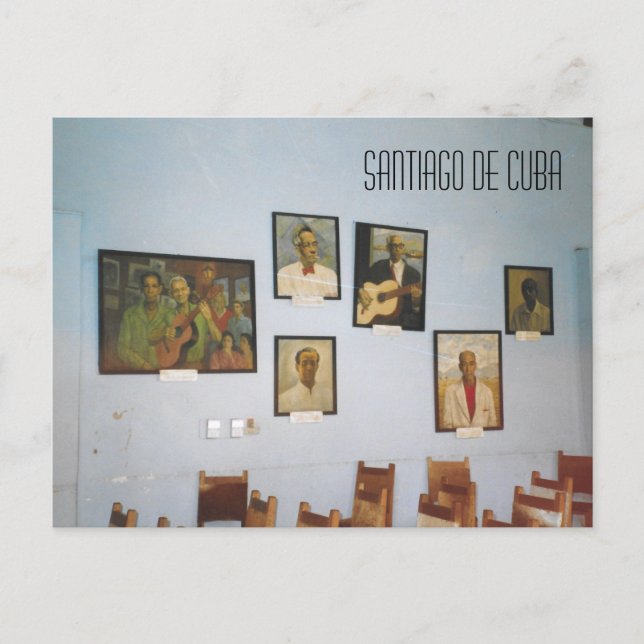 Santiago de Cuba Sehenswürdigkeit Music Hall Scene Postkarte (Vorderseite)