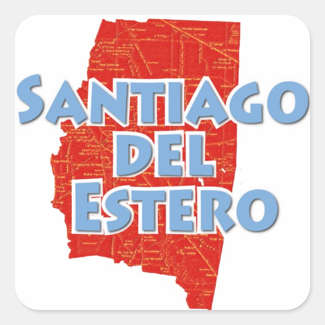 Santiago del Estero Quadratischer Aufkleber (Vorderseite)