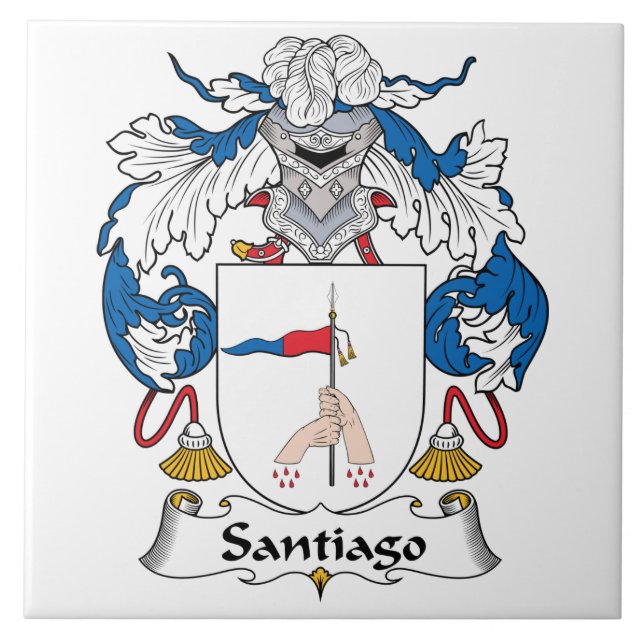 Santiago-Familienwappen Fliese (Vorderseite)