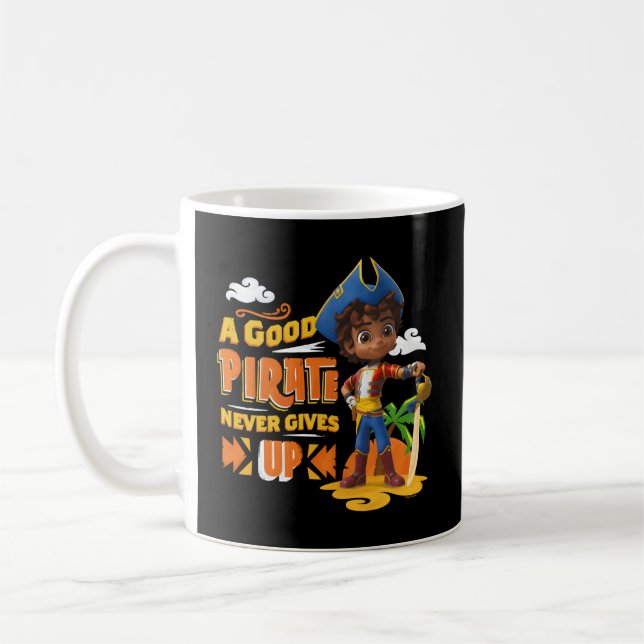 Santiago of the Seas a Pirate gibt nie auf Kaffeetasse (Links)
