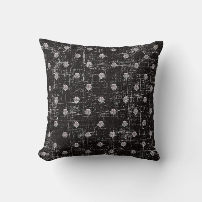 Santiago Scallop Muschel Throw Kissen (Vorderseite)