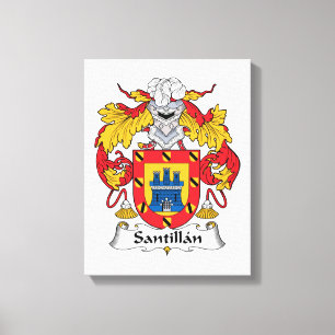 Santillan Familienwappen Leinwanddruck