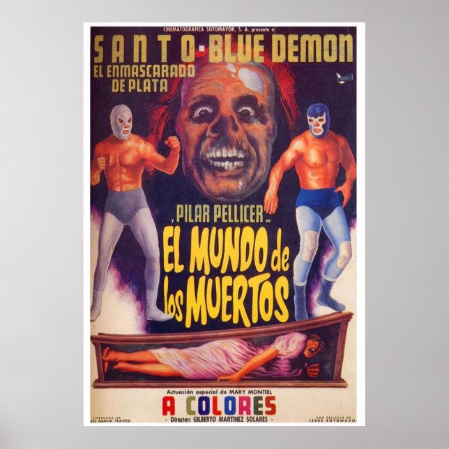 Santo Blue Demon El Mundo De Los Muertos Poster (Vorne)