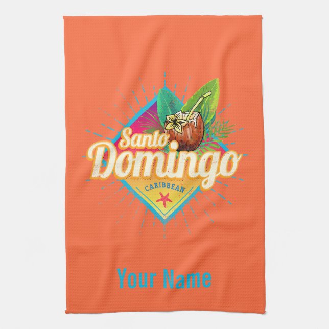 Santo Domingo Caribbean Dominikanische Republik Re Geschirrtuch (Vertikal)