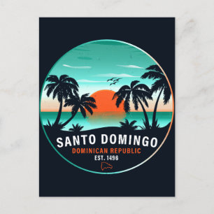 Santo Domingo Dominikanische Republik Retro-Sonnen Postkarte