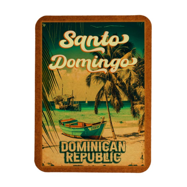 Santo Domingo Dominikanische Republik - Retro Souv Magnet (Vertikal)