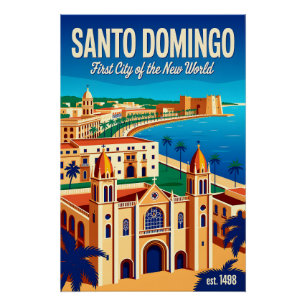Santo Domingo Retro-Reiseposter-Kunst Poster