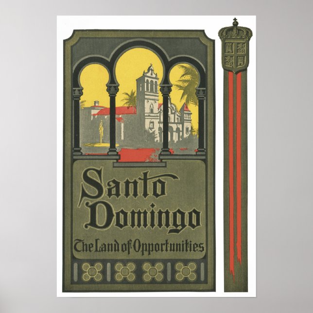 Santo Domingo Vintage Reise und Kunst Print Poster (Vorne)