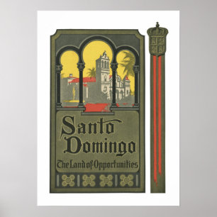 Santo Domingo (weiß) Poster