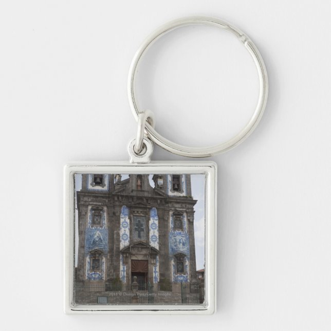 Santo Ildenfonso Kirche mit Fliesen-Platten Schlüsselanhänger (Vorne)