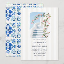 Santorin Blaue Bougainvillea Griechische Insel Hoc