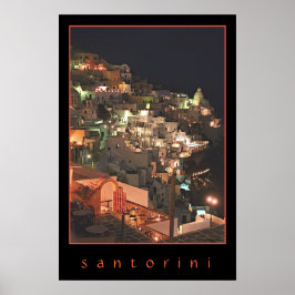 Santorin der Nacht Poster