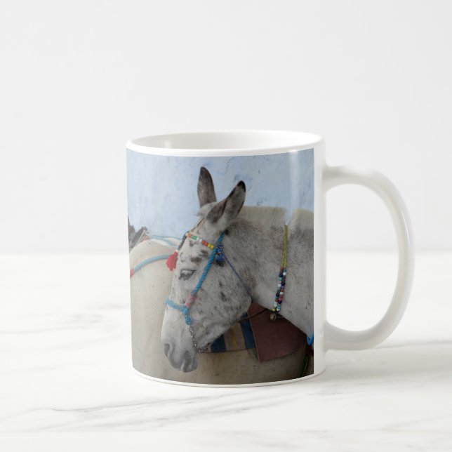 Santorin Donkeys Café Mug (Droite)