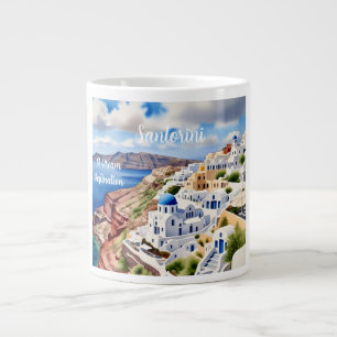Santorin, ein Traumziel, Tasse der Spezialität