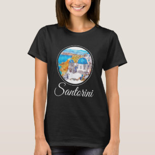 Santorin-Gemälde Griechenland Souvenir T-Shirt
