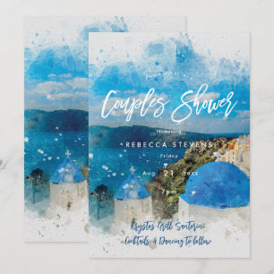 Santorin Grèce couples douche invitation