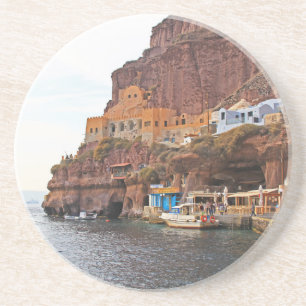 Santorin Grèce, Pittoresque, Dessous de verre rond