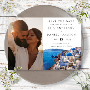 Santorin Griechenland Foto Destination Hochzeit Save The Date