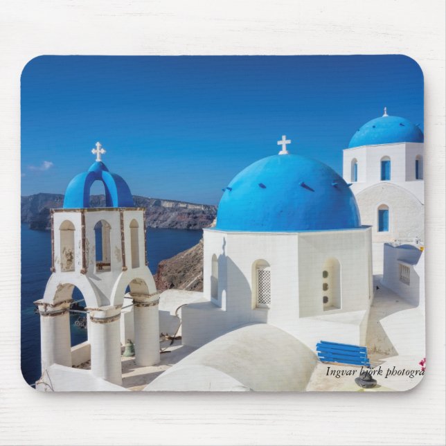 Santorin, Griechenland Foto Print Mousepad (Vorne)