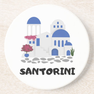 Santorin Griechenland Getränkeuntersetzer