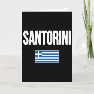 Santorin Griechenland Griechische Flagge Souvenir Karte