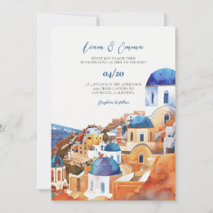 Santorin Griechenland Griechische Hochzeit Einladung