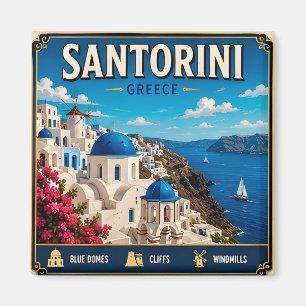 🏝️ Santorin Griechenland Insel Reise Andenken Ges Magnet
