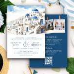 Santorin Griechenland - QR-Kodex Hochzeit Einladung<br><div class="desc">Erleben Sie das alles in einem Santorini-Thema Hochzeit laden Sie ein,  die wunderschöne griechische Landschaft mit QR-Code für Online-UAWG zu erleben. Fügen Sie einfach Ihre Veranstaltungsdetails zu dieser benutzerfreundlichen Vorlage hinzu und schmücken Sie diese Karte mit Ihren bevorzugten Fotos,  um sie zu einer einmaligen Einladung zu machen.</div>