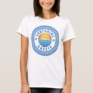 Santorin, Griechenland - Sonnenschein und Meeresfr T-Shirt