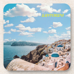 Santorin, Griechenland Strandhaus Getränkeuntersetzer