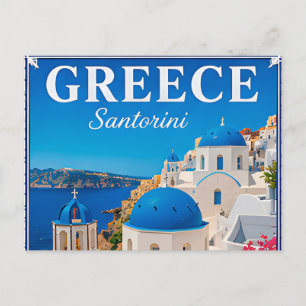 💙 Santorin Griechenland Urlaubserinnerung Postkarte