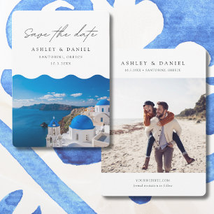 Santorin Hochzeit Griechenland Termin vormerken Einladung