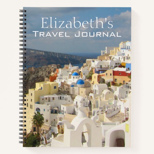 Santorin im NachmittagsSun-Notebook Notizbuch (Vorderseite)
