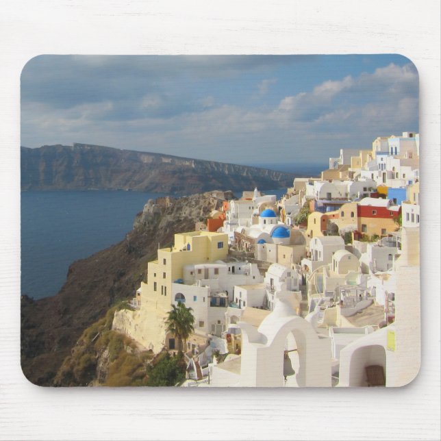Santorin in der Nachmittagssonne Mousepad (Vorne)