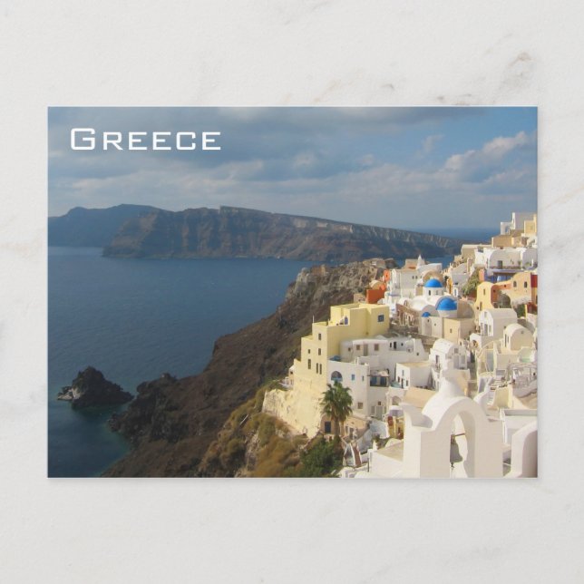 Santorin in der Nachmittagssonne Postkarte (Vorderseite)