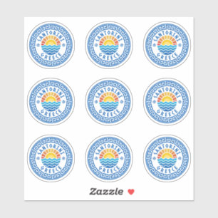 Santorin Island, Grèce Sticker à pack multiple