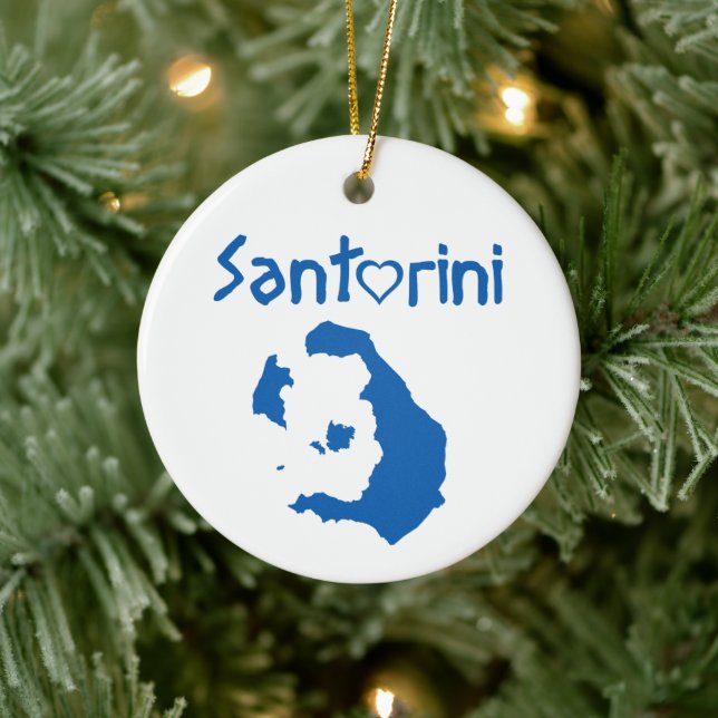 Santorin Keramik Ornament (Baum)
