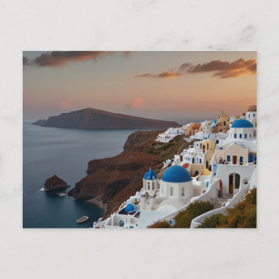 Santorin per Meer Postkarte