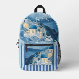 Santorin, Romantische Nacht in Santorin, Bedruckter Rucksack