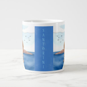 Santorin, schöne Frauen auf Griechisch Jumbo-Tasse