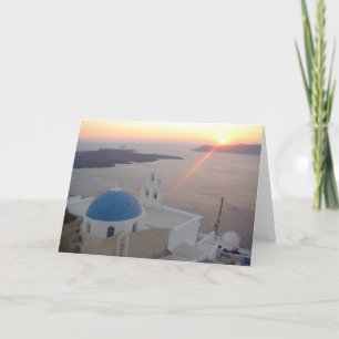 Santorin Sonnenuntergang Karte