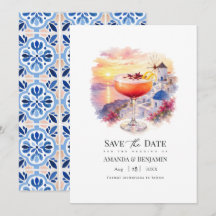 Santorin-Sonnenuntergangs-Cocktail Griechenland Ho