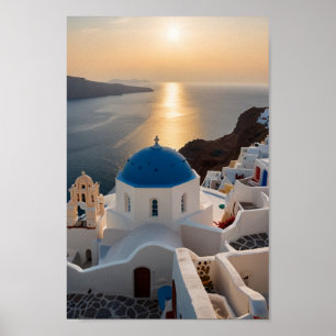 Santorin - Vintage Travel Poster