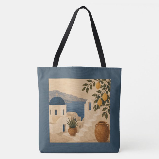 Santorin-Zitronenbaum-Tasche Tasche (Vorderseite)